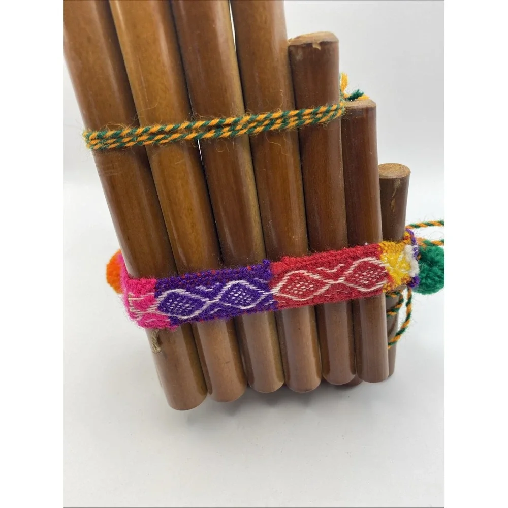 Bamboo Pan Flute Key G Soprano, Lacquered, Lightweight, 12